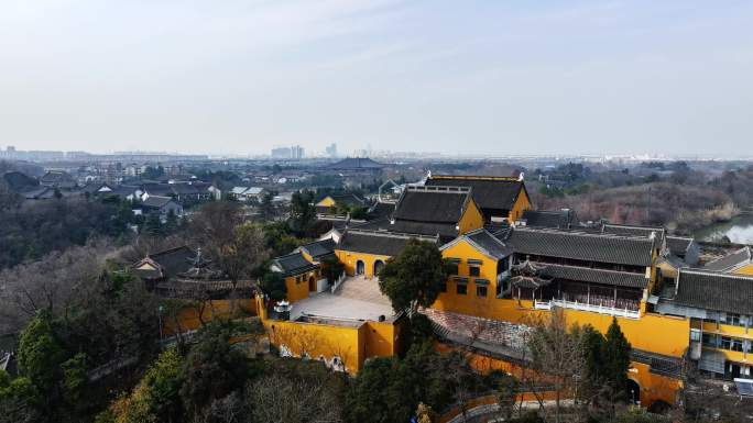 江苏扬州大明寺冬季宣传片航拍