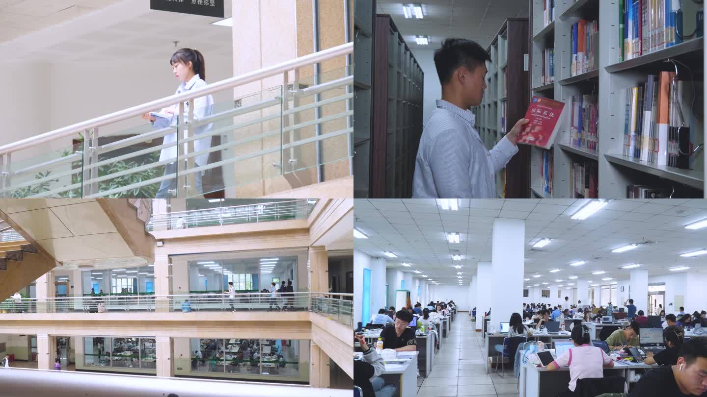 大学生读书图书馆自习室学生生活毕业季校园