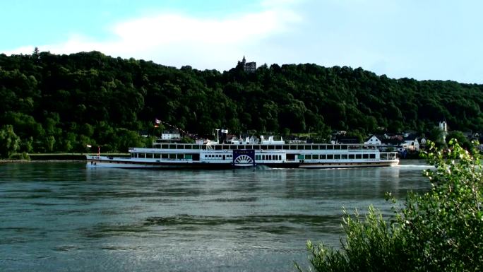 德国莱茵河游船大型游轮邮轮大型航船