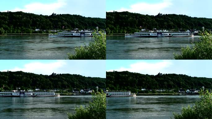 德国莱茵河游船大型游轮邮轮大型航船