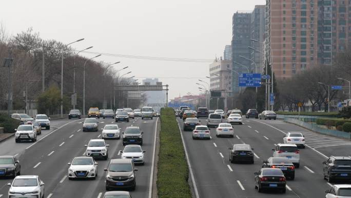 北京南二环车流公路道路汽车