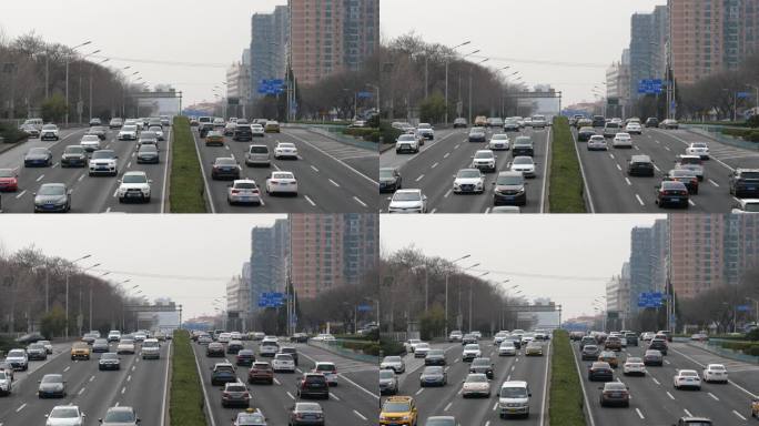 北京南二环车流公路道路汽车