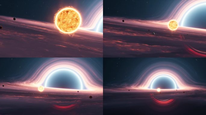 4K60帧超级震撼宇宙黑洞行星素材