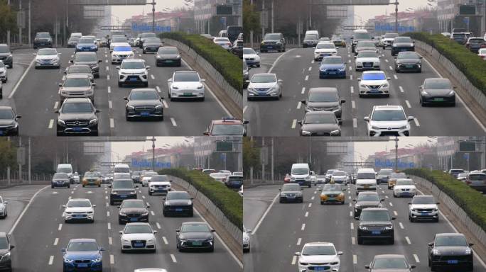 北京南二环二环快速交通拥堵车流