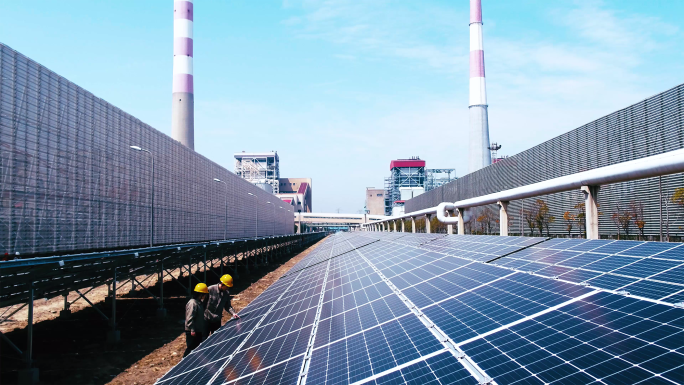 【4K原素材】太阳能光伏板