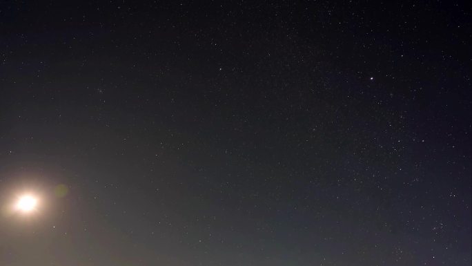 纯星空➕月亮延时摄影