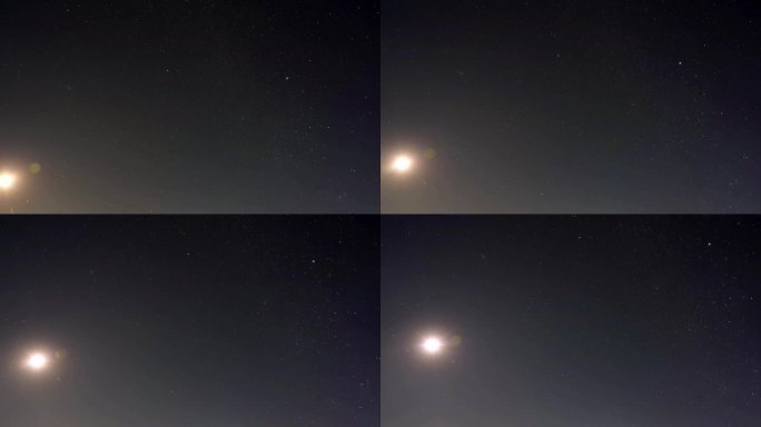 纯星空➕月亮延时摄影