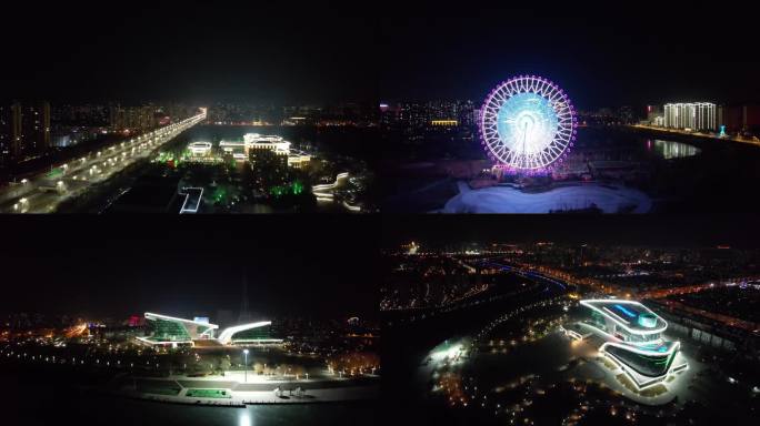 河北省衡水市城市地标夜景