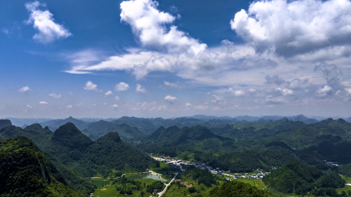 4K延时航拍河池都安澄江国家湿地