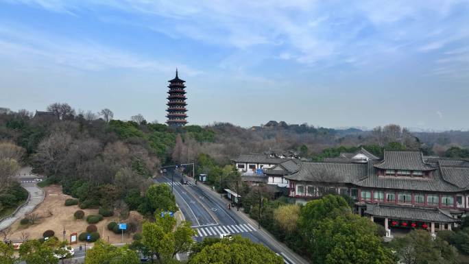 江苏扬州大明寺冬季宣传片航拍