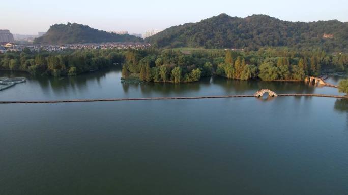 【原创可商】4K航拍绍兴柯岩鉴湖风景水乡