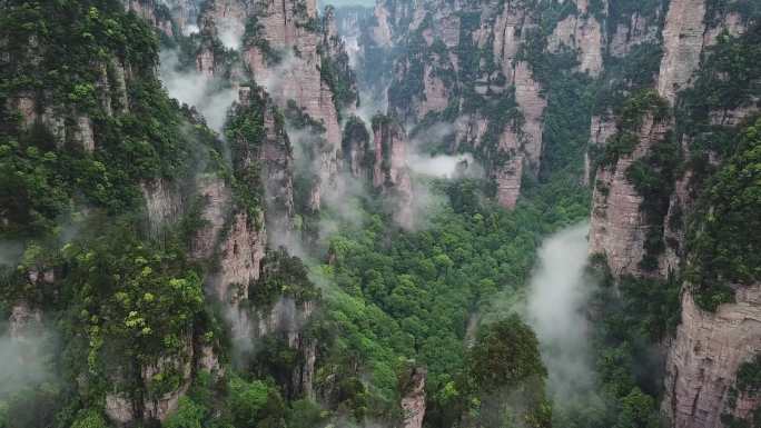 惊人的张家界景观鸟瞰图