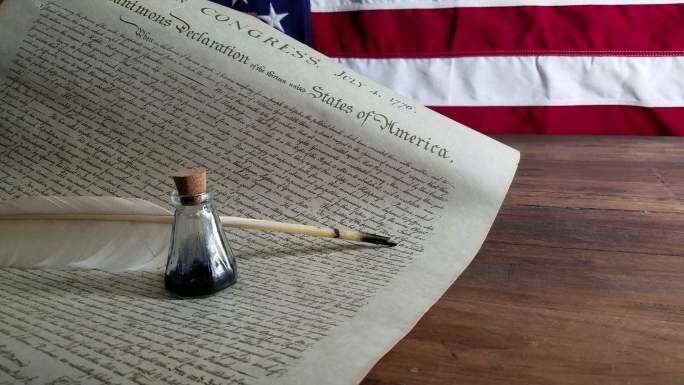 美国独立宣言羽毛笔历史文献