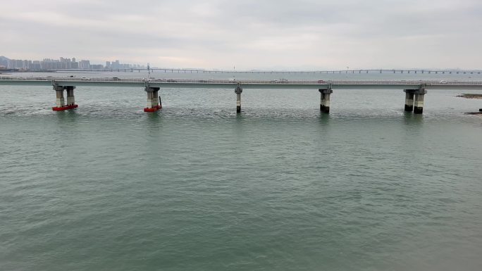 厦门大桥 桥 海边 海 出海 船