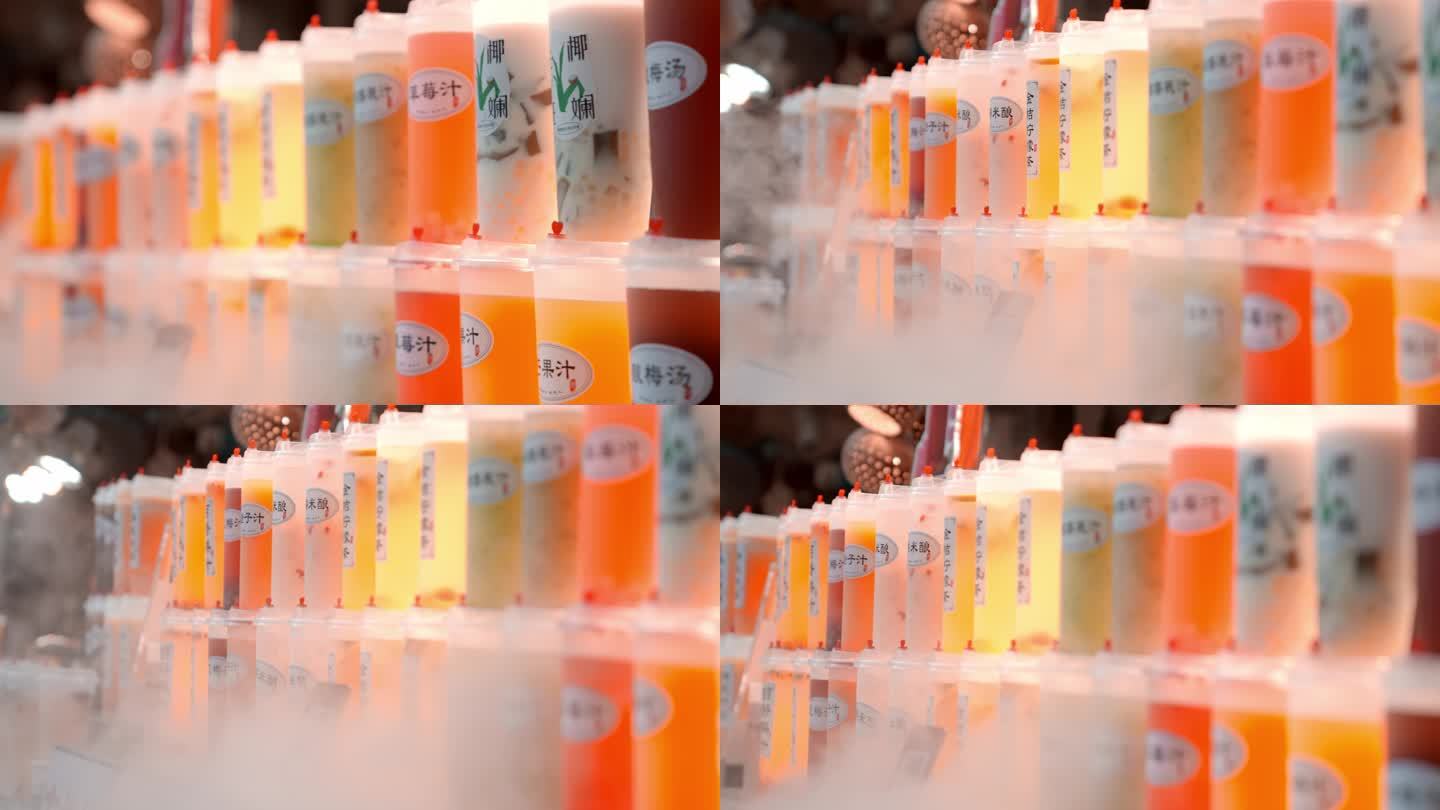 【4K】水果汁网红饮料酸梅汁鲜榨果汁