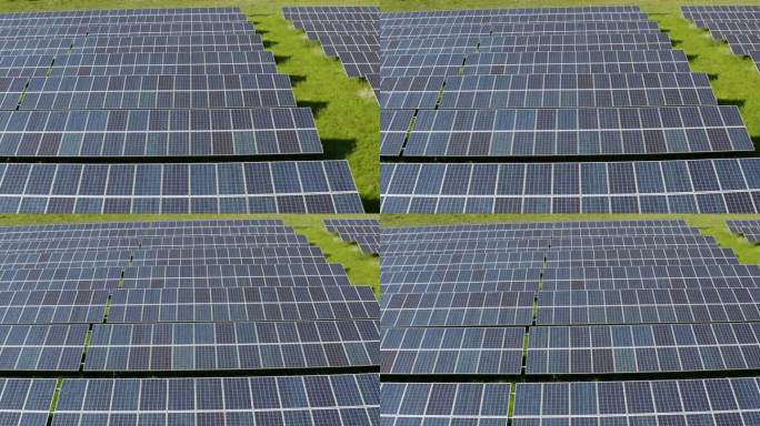 能源农场上的太阳能电池