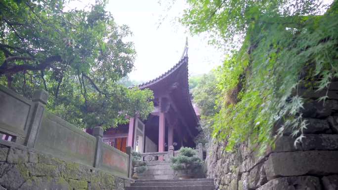 杭州飞来峰韬光寺江南寺庙建筑4K视频合集