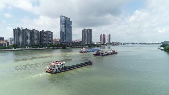 顺德德胜河道 一河两岸