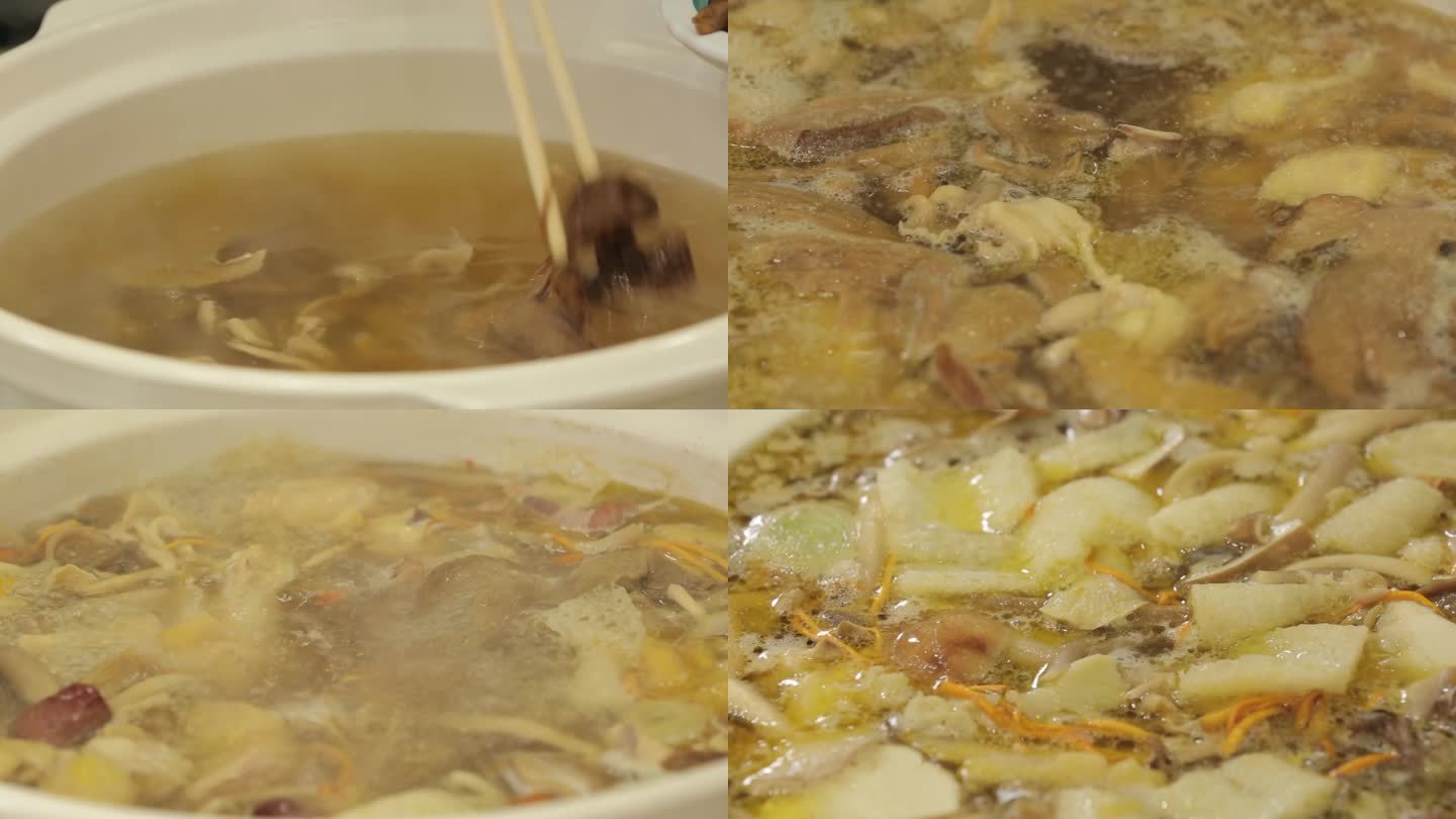 野生菌菇鸡汤制作过程
