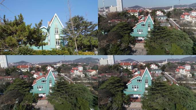 青岛八大关公主楼航拍地拍