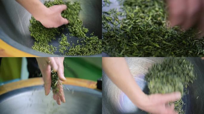 传统手工茶叶加工制作实拍视频素材