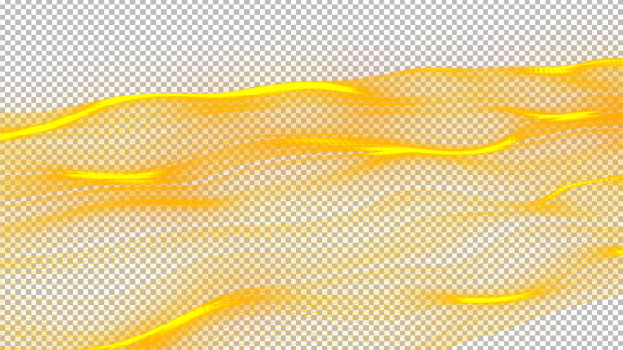 金色粒子波浪-无缝循环带透明通道