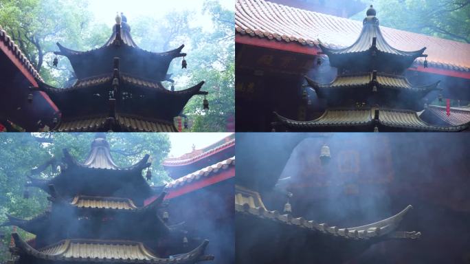 杭州上天竺法喜禅寺香炉白鸽意境4K视频