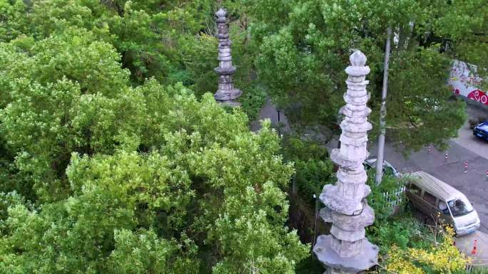 【原创可商】航拍杭州凤凰古梵天寺经幢遗址