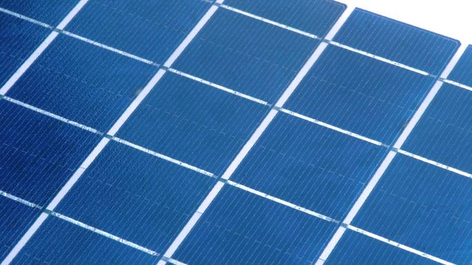 太阳能电池板特写太阳能电池板光伏发电绿色