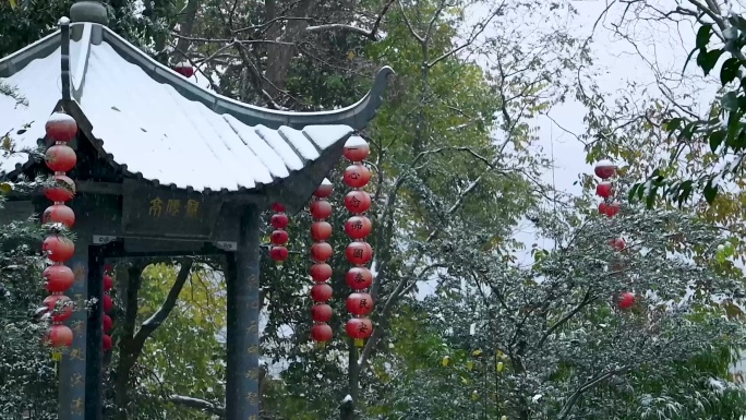 杭州上天竺法喜禅寺雪景意境4K视频合集