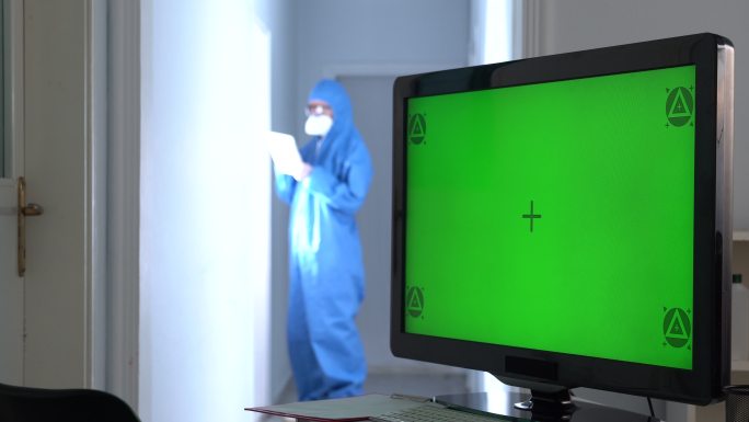 4K视频放射科医生在放射科诊所工作