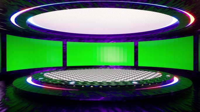 舞台灯光绿屏3d渲染