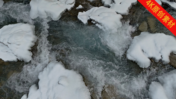 河流冰雪融化水源水水滴化雪水资源大合集