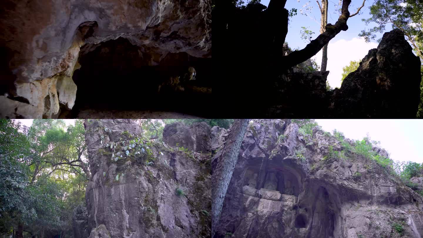 杭州西湖飞来峰青林洞石窟4K视频合集