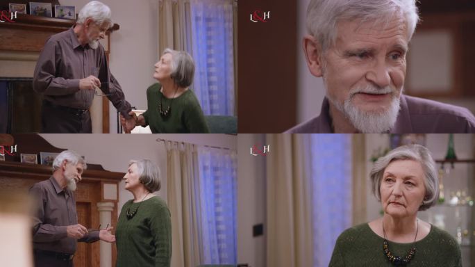 肥皂剧：一位老年妇女试图说服丈夫做某事