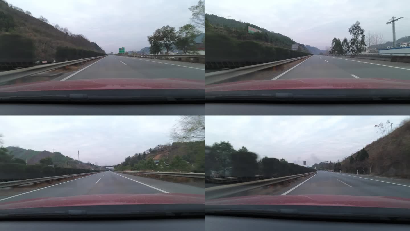 高速公路驾车第一视角延时摄影