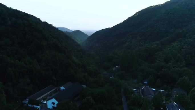 4K航拍杭州上天竺法喜禅寺早晨视频合集