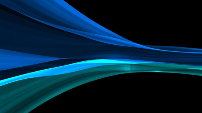 蓝色丝绸元素-无缝循环带透明通道