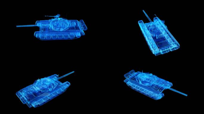 T90坦克科技感循环透明通道