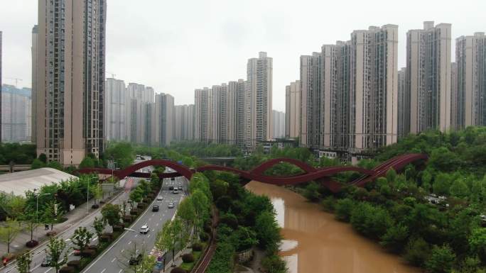 合集城市网红中国结桥梁4K航拍