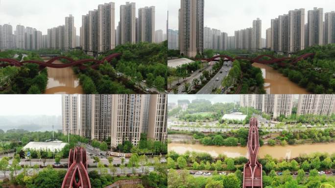 合集城市网红中国结桥梁4K航拍