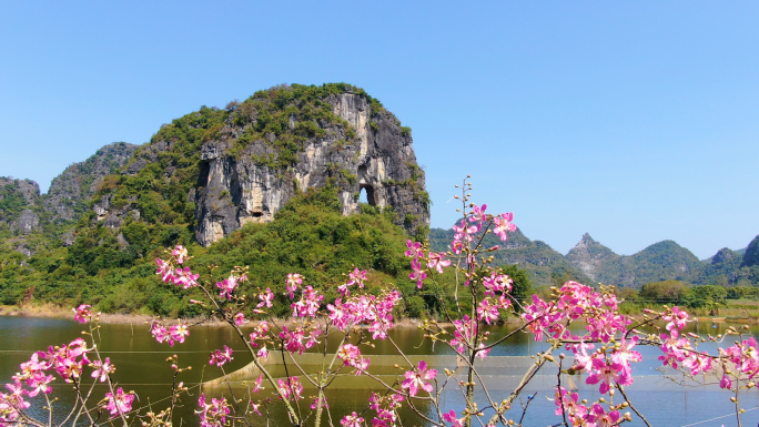 航拍玉林兴业象山