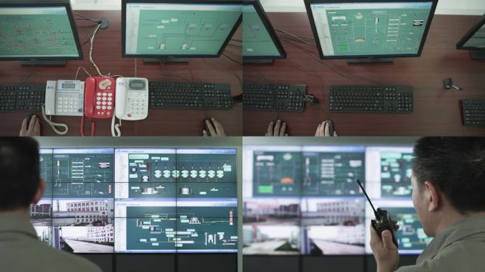 化工化学化肥肥料车间生产监控室中央控制室