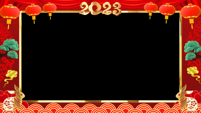 2023年拜年祝福框ae模板-6