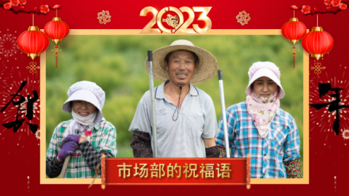 2023春节拜年祝福边框ae