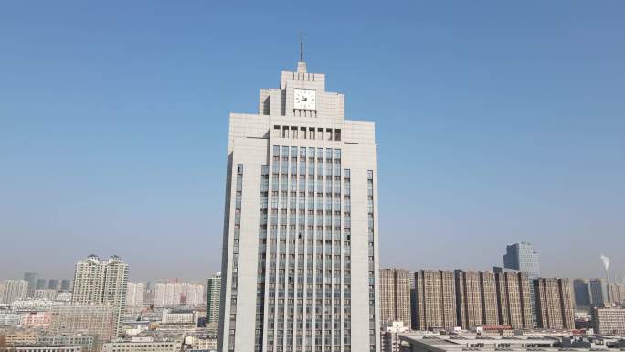 山东大学知新楼环绕航拍（大楼建筑）04