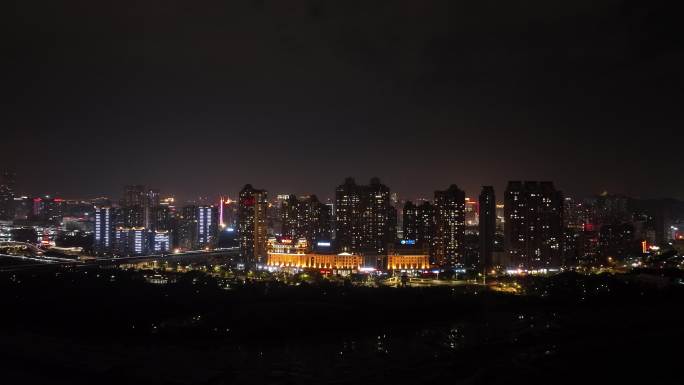 泉州江滨夜景航拍