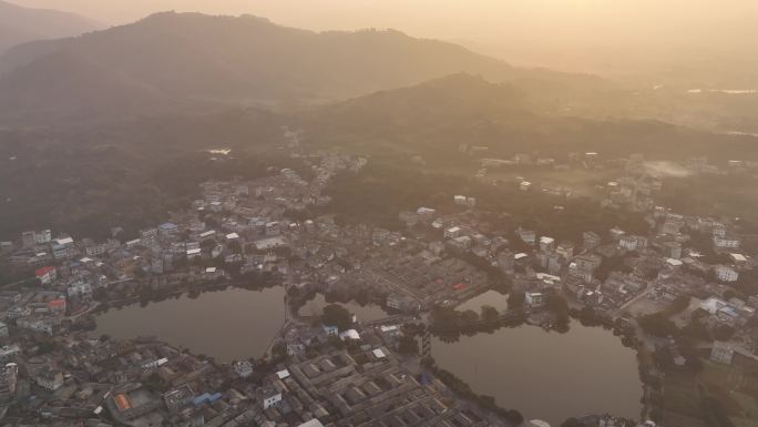 4K航拍 灵山大芦村古建筑群