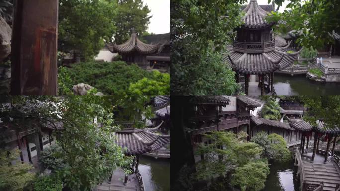 杭州清代古宅胡雪岩故居园林建筑4K视频
