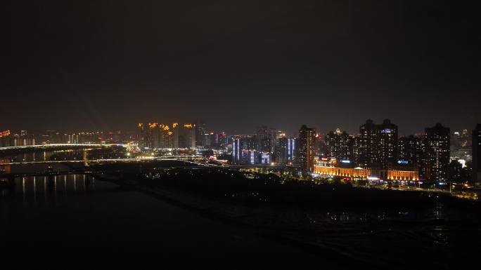 泉州江滨夜景航拍